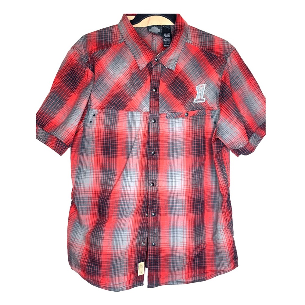 Harley Davidsons Men Button Up Shirt Size L